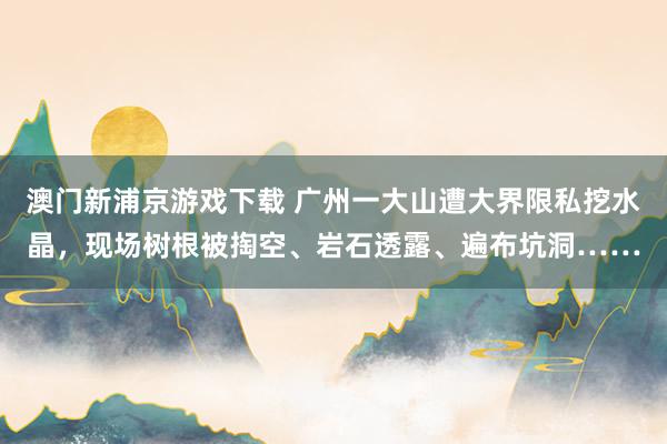 澳门新浦京游戏下载 广州一大山遭大界限私挖水晶，现场树根被掏空、岩石透露、遍布坑洞……