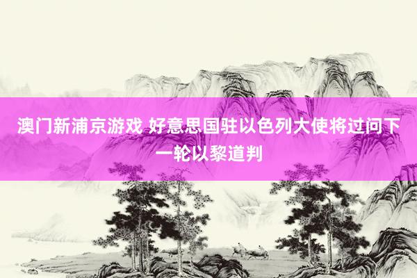 澳门新浦京游戏 好意思国驻以色列大使将过问下一轮以黎道判