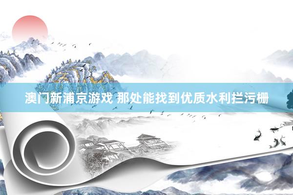 澳门新浦京游戏 那处能找到优质水利拦污栅