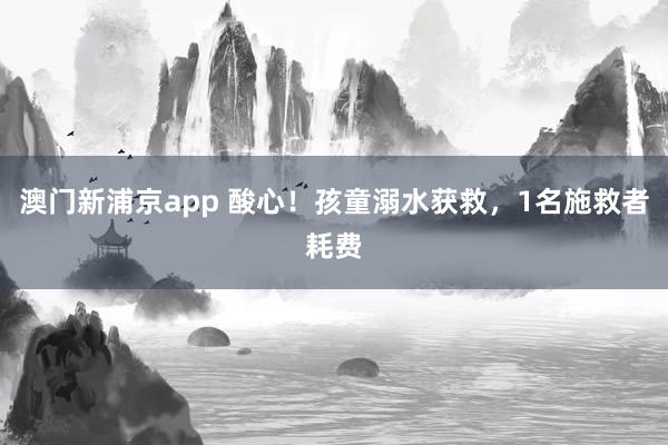 澳门新浦京app 酸心！孩童溺水获救，1名施救者耗费